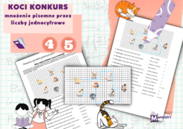 Mnożenie sposobem pisemnym przez liczby jednocyfrowe -koci konkurs