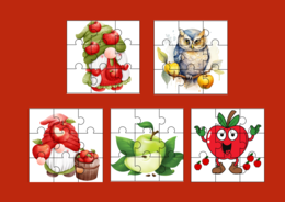 DZIEŃ JABŁKA – puzzle - 15 szt.