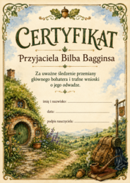 Hobbit dyplomy / certyfikaty kolorowe