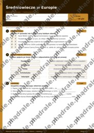 ŚREDNIOWIECZE W EUROPIE - EGZAMIN / KARTA PRACY