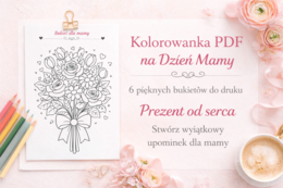 Kolorowanka. Bukiet dla mamy