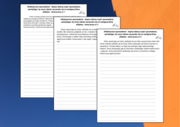 Alfabetyczne OPOWIADANIE – karta pracy – ćwiczenia redakcyjne – wakacje – lato – 3 wersje