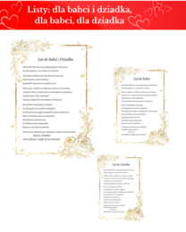 Scenariusz Dnia Babci i Dziadka "List do Babci i Dziadka" + zaproszenia i upominek w formie listu