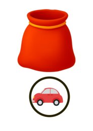 Prezenty od Mikołaja- worek z prezentami