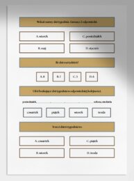Dni tygodnia. Karta pracy. Sprawdzian