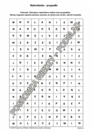 Przypadki rzeczownika - zestaw kart pracy (klasa 4)