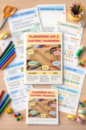 Planszówki DIY z kartonu i markerów
