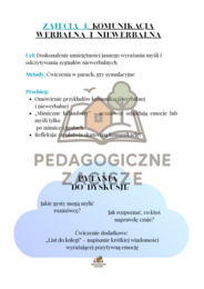 GOTOWE SCENARIUSZE DO ZAJĘĆ TRENING UMIEJĘTNOŚCI SPOŁECZNYCH