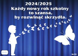 Każdy nowy rok szkolny to szansa, by rozwinąć skrzydła - szablon dekoracji