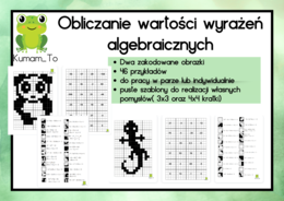 Kodowanka- wartości wyrażeń algebraicznych
