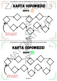 Stacje zadaniowe – oś liczbowa, układ współrzędnych na płaszczyźnie