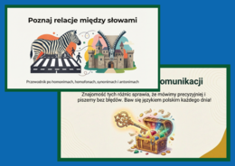 📚✨ Homonimy, antonimy, synonimy, homofony – SŁOWNICTWO - prezentacja – 16 slajdów