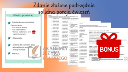 Zdanie złożone podrzędnie  ĆWICZENIA