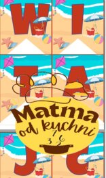 Napis "WITAJCIE WAKACJE" - proporczyk