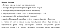 Praca w grupach - Droga Polaków do niepodległości