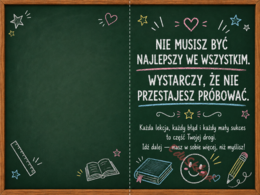 Wkładki motywacyjne do świadectwa – pozytywne słowa na zakończenie roku