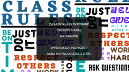 Zasady pracowni w formie chmury napisów