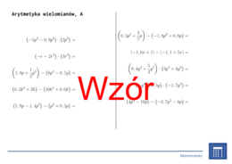 Arytmetyka wielomianów | matematyka, algebra | 26 kolumn