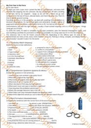 Karta pracy Work in the UK Police ze słowniczkiem i kluczem odpowiedzi