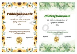 PODZIĘKOWANIA WOLONTARIAT