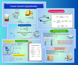 Gęstość. Jednostki. Objętość. Masa. Prezentacja multimedialna. Gotowa lekcja. Fizyka. SP 7-8. Fizunia. Mrs_Physics.