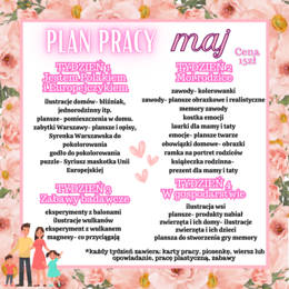 PLAN PRACY - MAJ (kompletny plan wraz z wszystkimi materiałami do zajęć)
