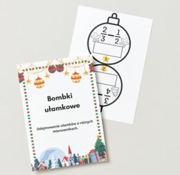 Ułamkowe bombki – odejmowanie ułamków zwykłych o różnych mianownikach