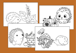DZIEŃ JEŻA - kolorowanki - karta pracy - 10 wersji