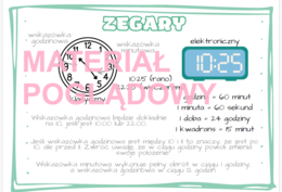 zegary - notatka + gra "Czarny Piotruś" kl. 4