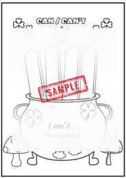 CAN/CAN'T - karta pracy/ wklejka