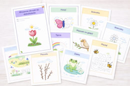 Wiosenne obrazki do dokończenia – karta pracy