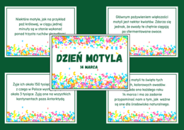 DZIEŃ MOTYLA - Ciekawostki o motylach - WIOSNA – gazetka – biblioteka – świetlica – 23 strony – wersja 3