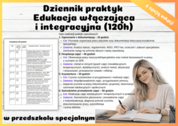 Dziennik praktyk Edukacja włączająca i integracyjna (120h) w przedszkolu specjalnym