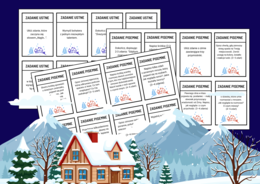 🎄❄️Fiszki „WYCIĄGNIJ I ROZWIĄŻ"– ❤️104 zadania na rozgrzewkę (ustne i pisemne) - język polski - kl. 4-6