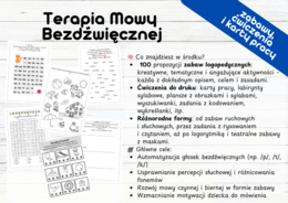 Terapia Mowy Bezdźwięcznej - 100 zabaw logopedycznych, karty pracy, zabawy, Logopeda