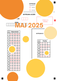 Karta odpowiedzi egzamin ósmoklasisty z matematyki MAJ 2025