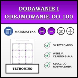 Tetromino - Dodawanie i odejmowanie do 100 | matematyka