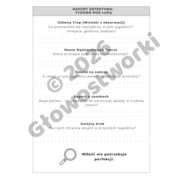 Tygodnik Sensoryczny — tygodniowy schemat obserwacji dla rodziców