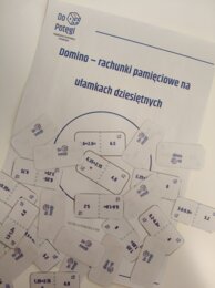 Domino – rachunki pamięciowe na ułamkach dziesiętnych