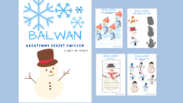 Bałwan - karty pracy