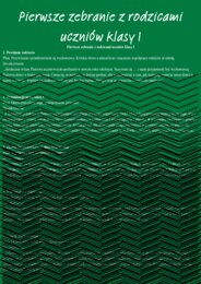 Nie daj się zaskoczyć! - scenariusz pierwsze zebrania z rodzicami uczniów klasy I