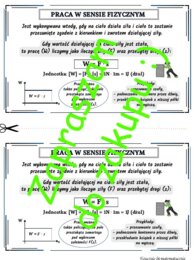 Praca w sensie fizycznym - notatka do zeszytu