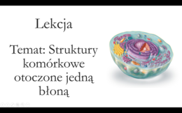 Klasa 1 (zakres rozszerzony) - Struktury komórkowe otoczone jedną błoną - prezentacja