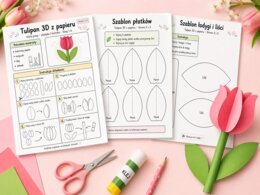 Tulipan 3D z papieru
