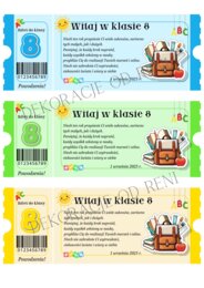Powitalny Bilet do Klasy 8