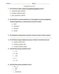 Krótki test z ortografii