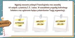 "Opowieści z Narnii" - ZADANIA EGZAMINACYJNE