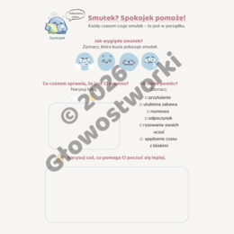 Głowostworki - Pakiet 2: Smutek, zazdrość, ciekawość i ekscytacja — karty pracy dla dzieci 4–8 lat