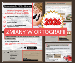 Nowa ortografia 2026 – komplet materiałów edukacyjnych (PDF)