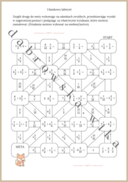 Ułamkowy labirynt – ułamki zwykłe